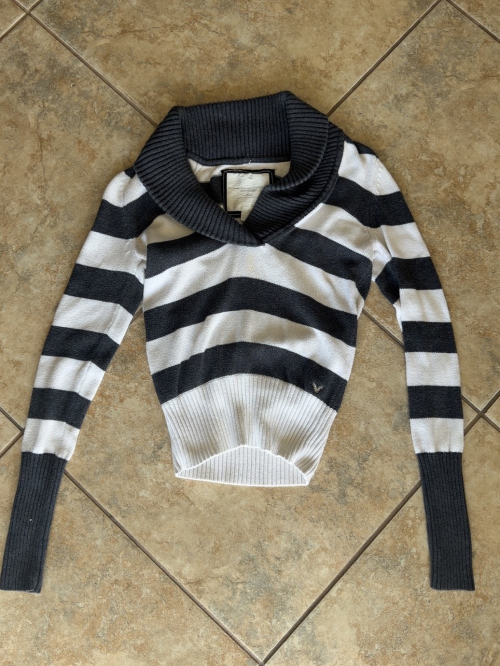Vintage Y2K American Eagle Striped Sweater